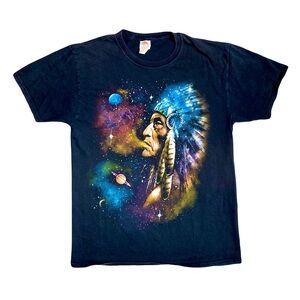 Vintage Native American Chief Smoke of Wisdom T-Shirt